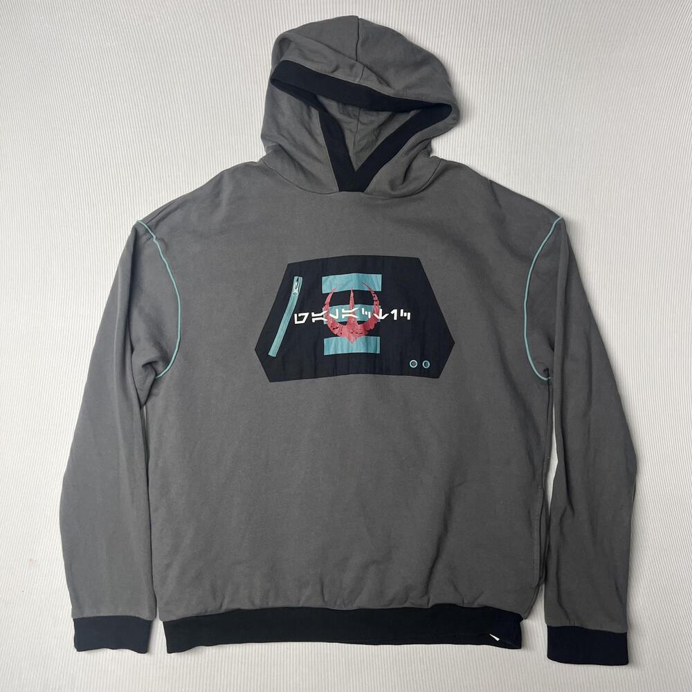 Star Wars Hoodie Mens Large Gray Fleece Cassian Andor Rebel Spy Graphic Pullover